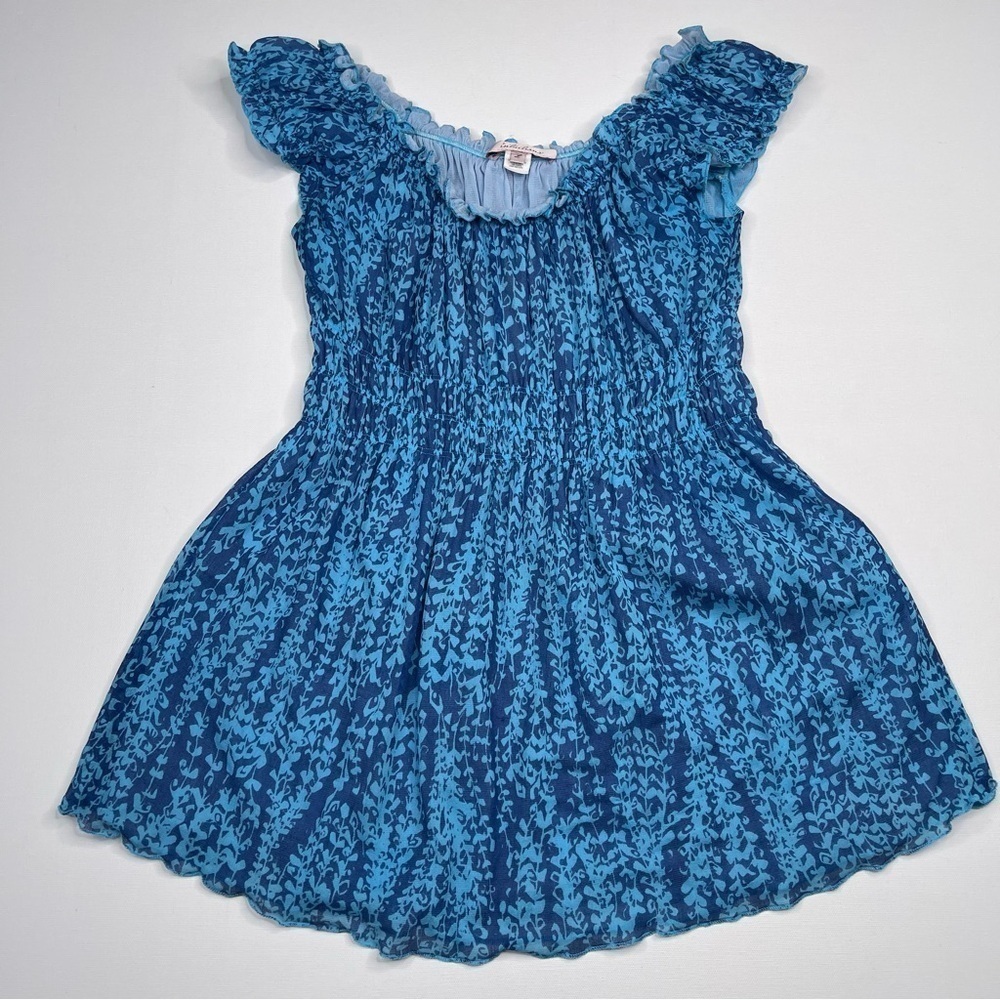 Y2K Babydoll Top Tank Silk Fairy Cottagecore Whimsigoth Romantic Milkmaid Blue